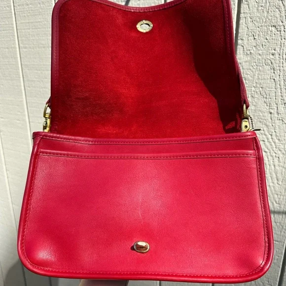 Vintage Coach Bag NYC Convertible Clutch 9635 red - Picture 7 of 15
